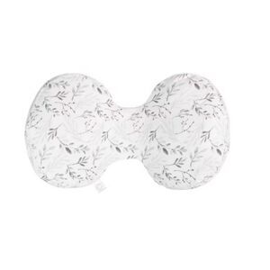Boppy Nursing Pillow Cover in White with Gray Leaf Print